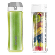  Smoothie Blender with 2 Bottles (0.3-Liter and 0.6-Liter), White