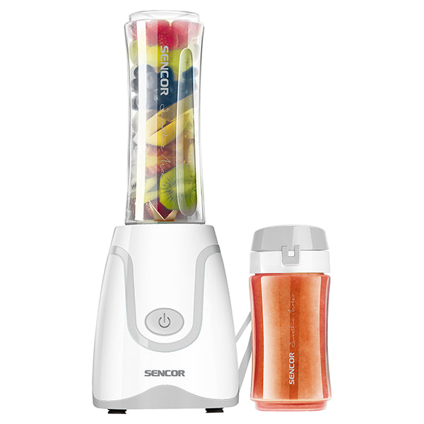  Smoothie Blender with 2 Bottles (0.3-Liter and 0.6-Liter), White