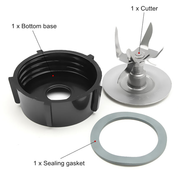 6 Point Replacement Blade For Oster Blender Osterizer with Base Bottom Cap & Gasket
