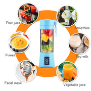 Portable Blender, Smoothie Juicer Cup - Six Blades in 3D, 13oz Fruit Mixing Machine